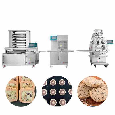 SUS Cookie Encrusting Machine PLC Biscuit Manufacturing Equipment